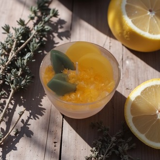 Limon Bahçesi Mum - El Yapımı