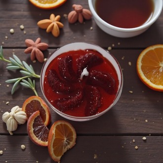Kan Portakalı Bahçesi Mum – El Yapımı