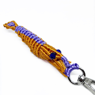 Handmade Macrame Shrimp Charm