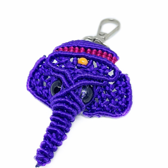 Handmade Macrame Elephant Charm