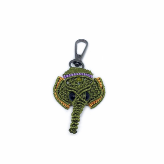 Handmade Macrame Elephant Charm