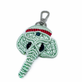 Handmade Macrame Elephant Charm