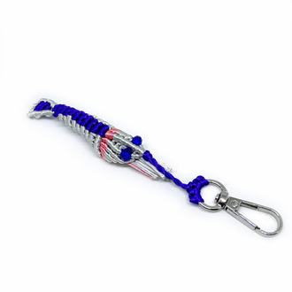 Handmade Macrame Shrimp Charm