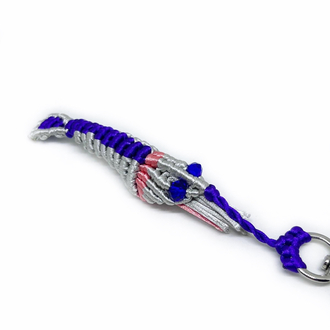 Handmade Macrame Shrimp Charm