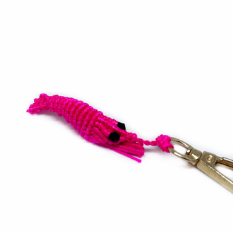 Handmade Macrame Shrimp Charm