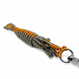 Handmade Macrame Shrimp Charm