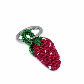 Handmade Crochet Strawberry Charm