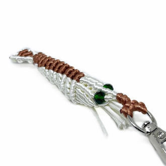 Handmade Macrame Shrimp Charm