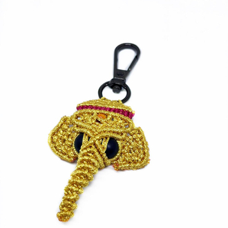 Handmade Macrame Elephant Charm