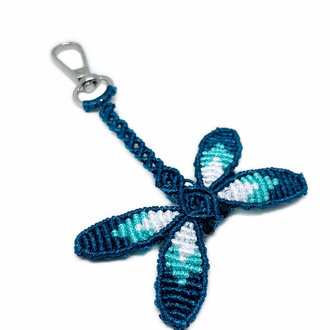 Handmade Macrame Dragonfly Charm