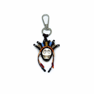 Handmade Macrame Skull Charm