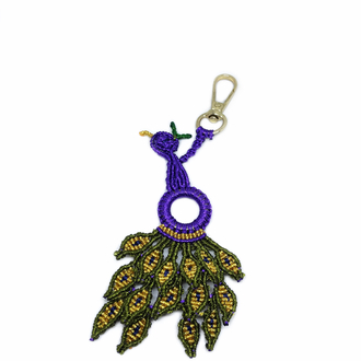 Handmade Macrame Peacock Charm