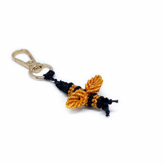Handmade Macrame Bee Charm