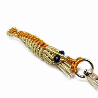 Handmade Macrame Shrimp Charm