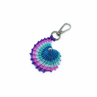 Handmade Macrame Oyster Charm