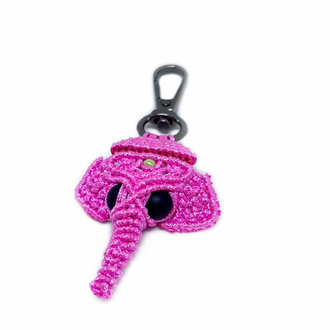 Handmade Macrame Elephant Charm