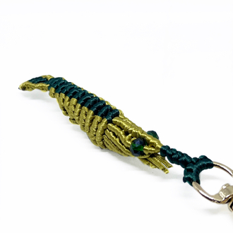 Handmade Macrame Shrimp Charm