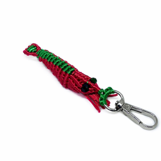 Handmade Macrame Shrimp Charm
