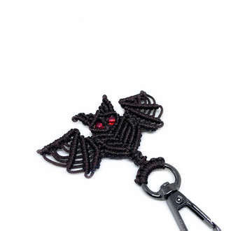 Handmade Macrame Bat Charm