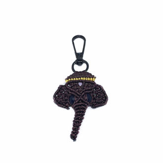 Handmade Macrame Elephant Charm