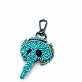 Handmade Macrame Elephant Charm
