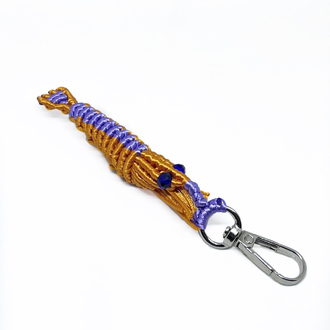 Handmade Macrame Shrimp Charm