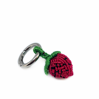 Handmade Macrame Strawberry Charm