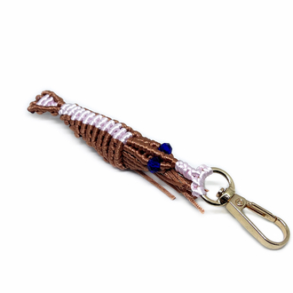 Handmade Macrame Shrimp Charm