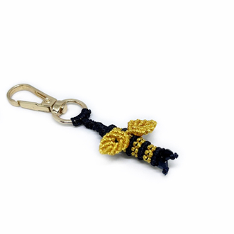 Handmade Macrame Bee Charm