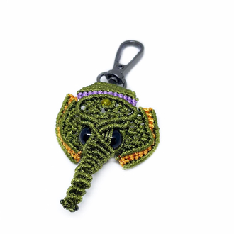 Handmade Macrame Elephant Charm