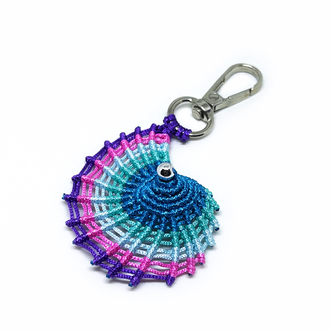 Handmade Macrame Oyster Charm