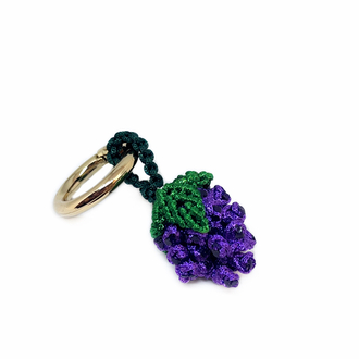 Handmade Macrame Grape Charm