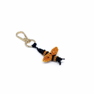 Handmade Macrame Bee Charm