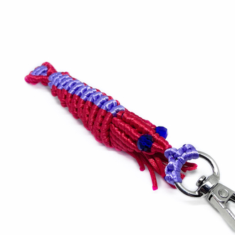 Handmade Macrame Shrimp Charm