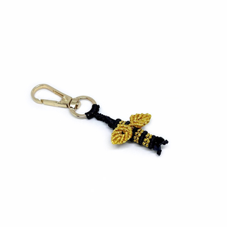 Handmade Macrame Bee Charm