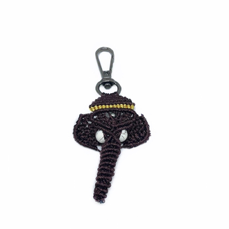 Handmade Macrame Elephant Charm