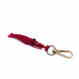 Handmade Macrame Shrimp Charm