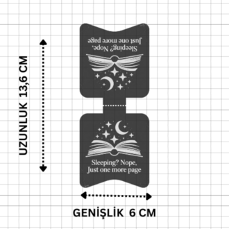 Kitap Ayracı (Mıknatıslı) – “Just One More Page” Mat Laminasyon, Dayanıklı Tasarım