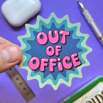 Out of Office Sticker Paketi (8’li) | Laptop • Defter • Günlük Kullanım
