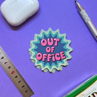 Out of Office Sticker Paketi (8’li) | Laptop • Defter • Günlük Kullanım