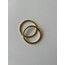 Ring çelik bileklik gold