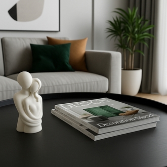 Dekoratif Minimal Sarılan Çift
