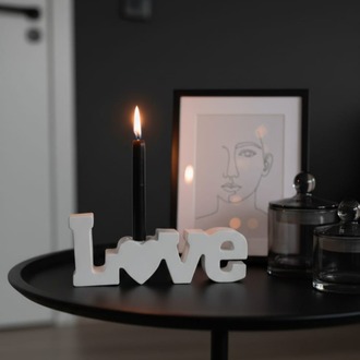 Love Yazılı Mumluk