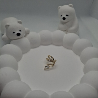Taş Detaylı Sarmal Earcuff