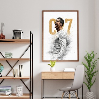 CR7 Ronaldo Duvar Tablosu – Modern Futbol & Motivasyon Dekoru