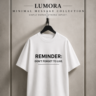 Lumora Oversize Unisex Baskılı Tişört %100 Pamuk Premium Streetwear – Reminder