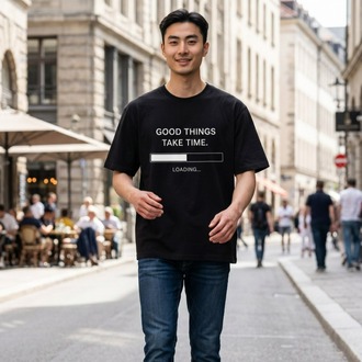 Lumora Oversize Unisex Baskılı Tişört %100 Pamuk Premium Streetwear – Good Things