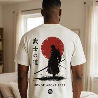 Lumora Oversize Unisex Grafik Baskılı Tişört %100 Pamuk Premium Streetwear – Shadow Ronin