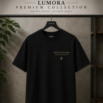 Lumora Oversize Unisex Minimal Baskılı Tişört %100 Pamuk  Streetwear – Find Your Strength