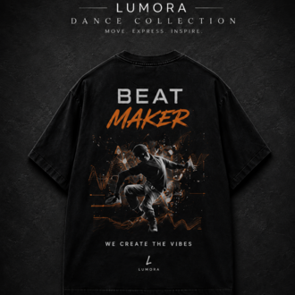 Lumora Oversize Unisex Grafik Baskılı Tişört %100 Pamuk  Streetwear – Beat Maker
